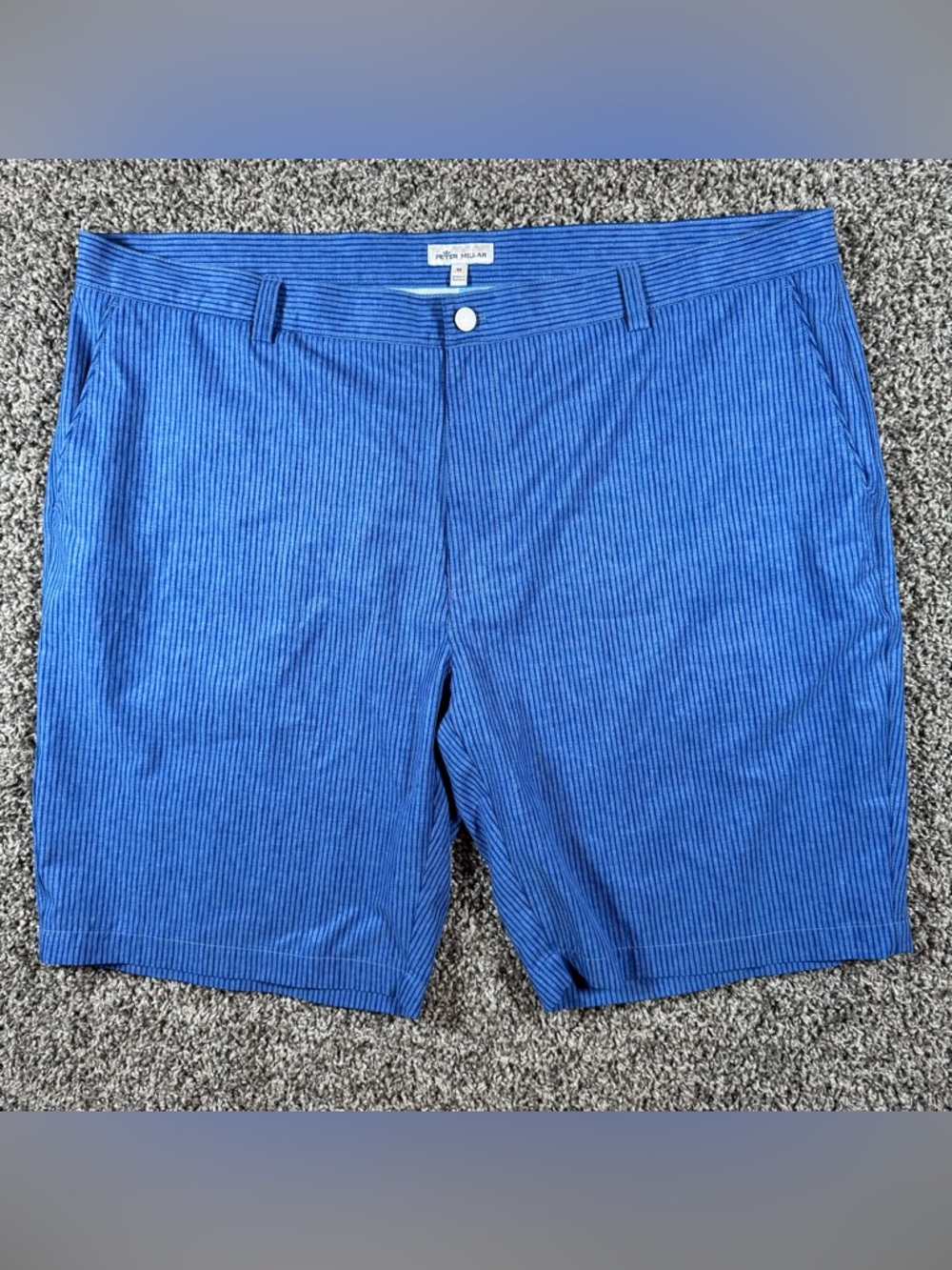 Peter Millar Crown Sport Mens 44 Blue Shackleford Performance Golf Shorts Chino